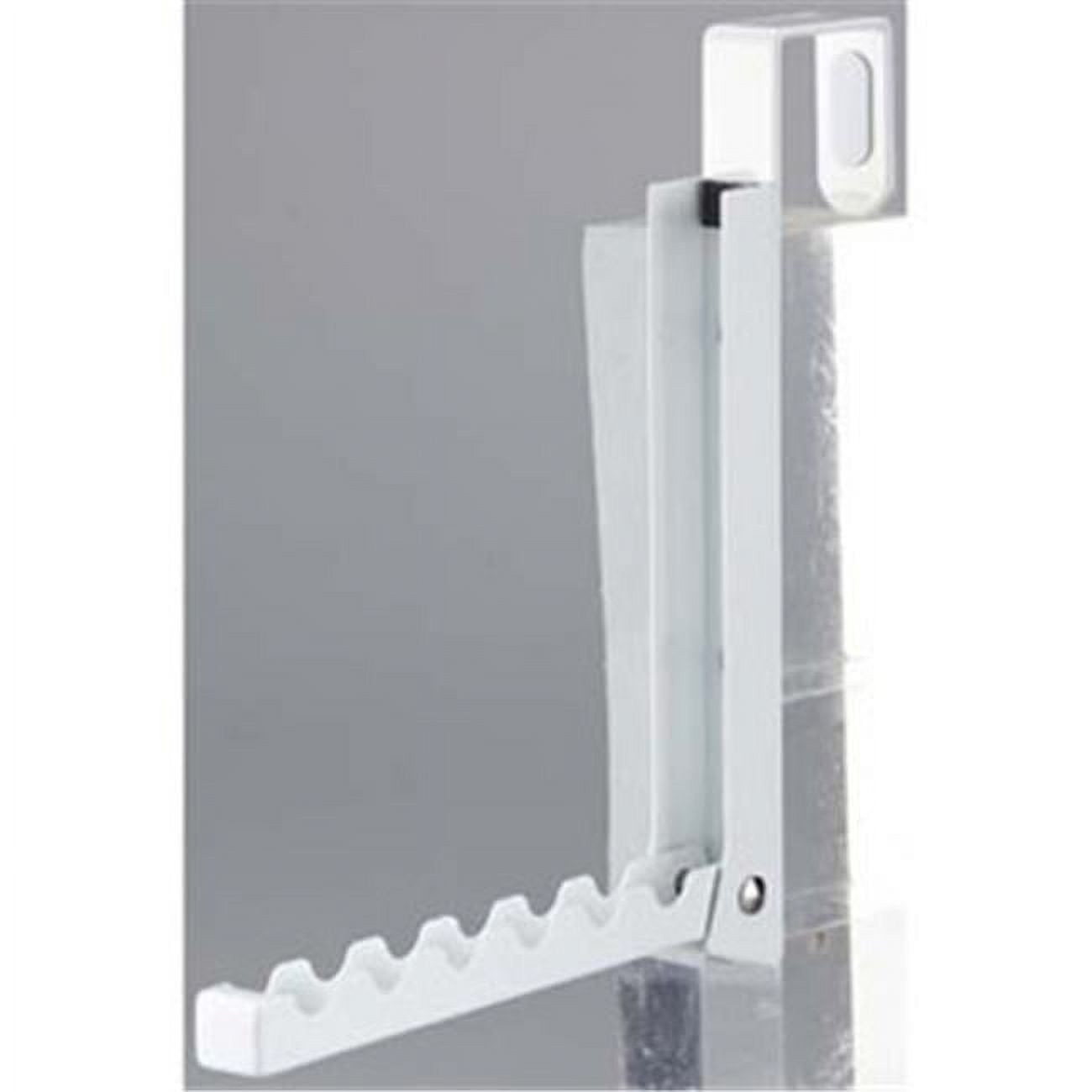 White Steel Folding Over-the-Door Coat Rack