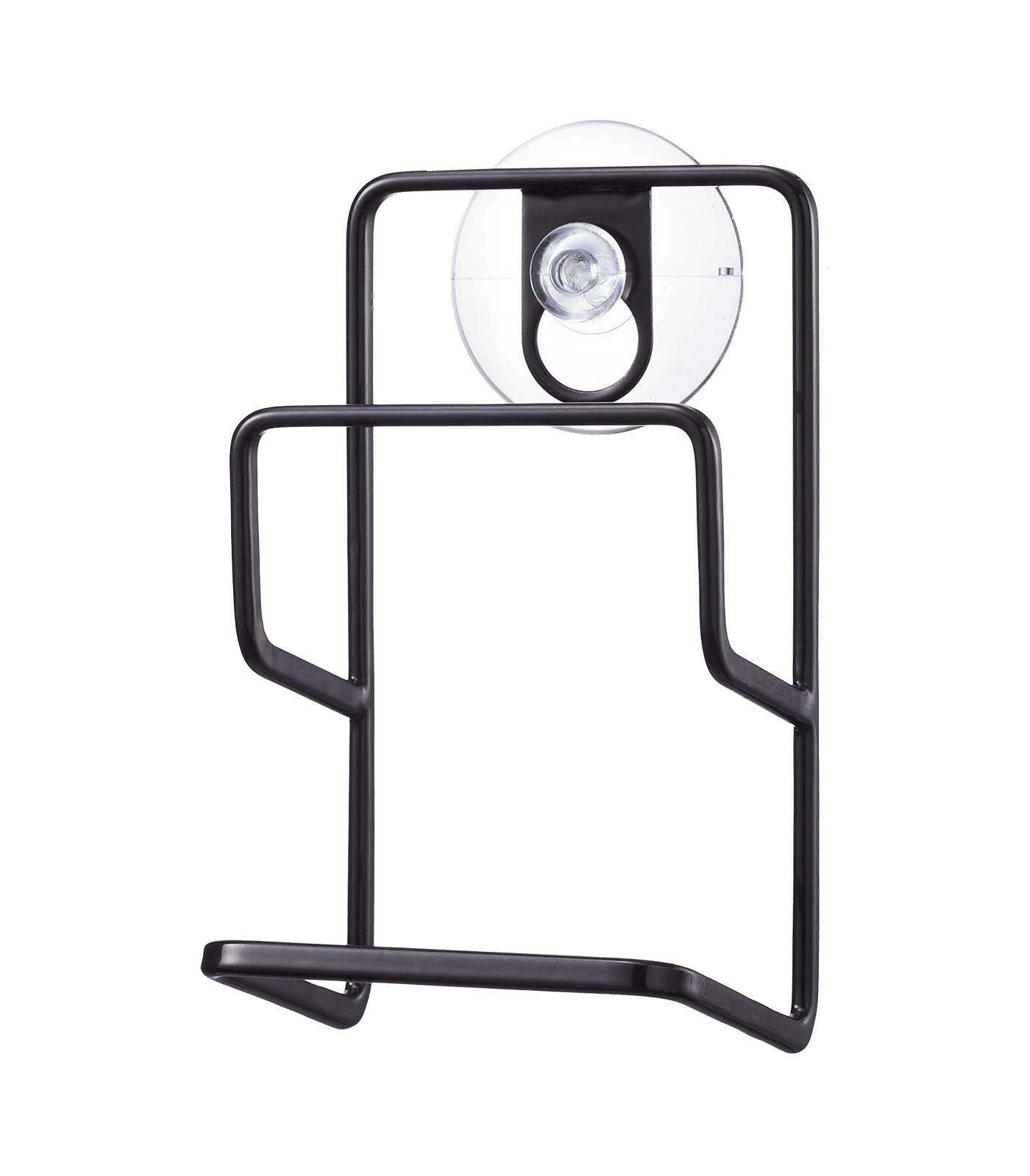 Black Metal Double Sponge Holder with Suction Mount