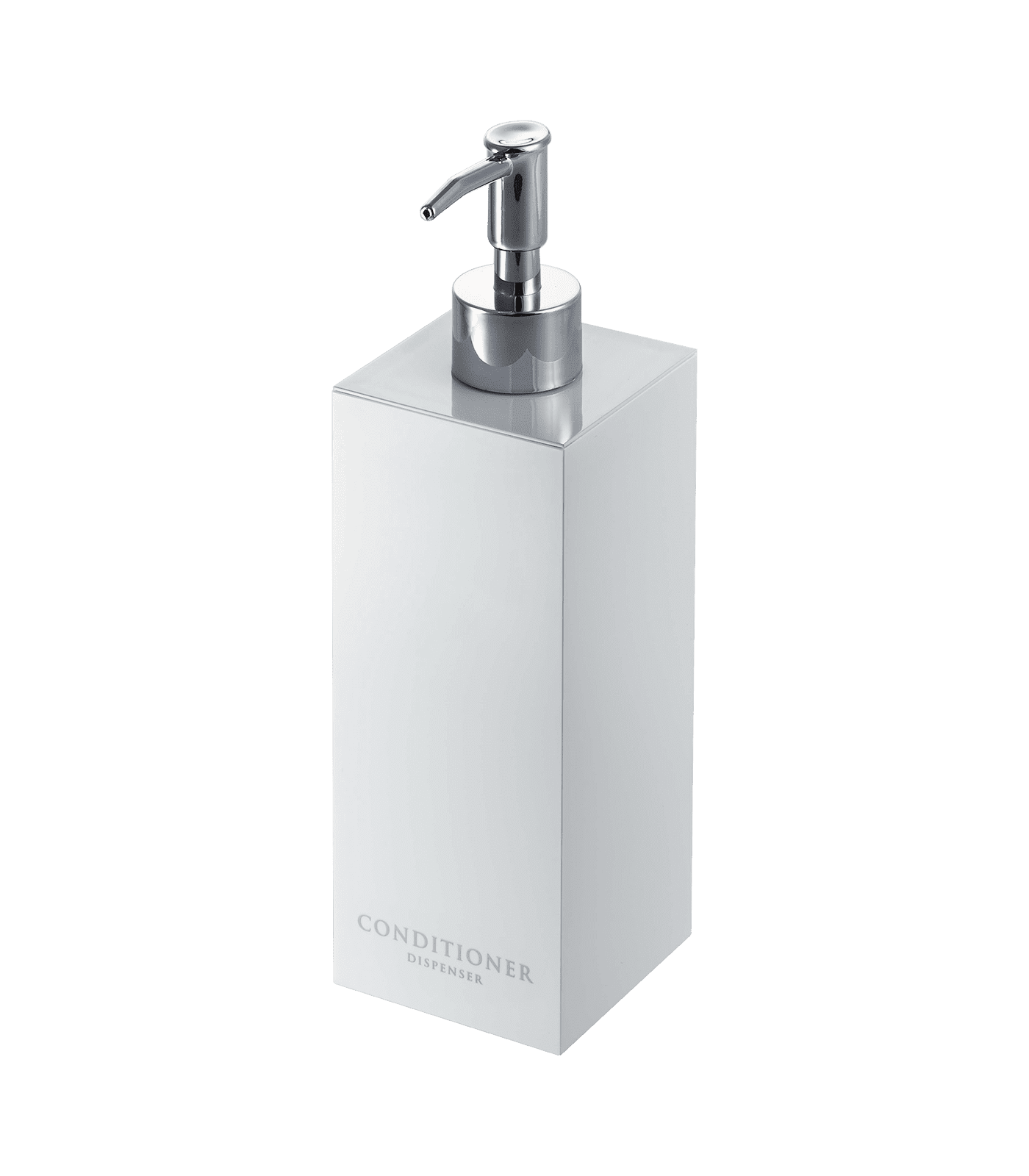 White ABS Plastic Square Conditioner Dispenser with Steel Pump