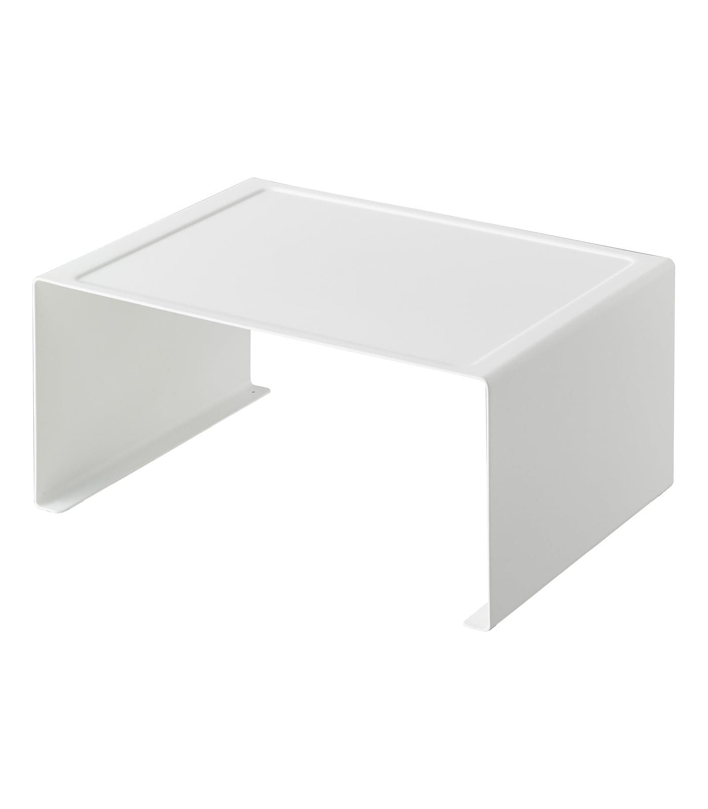 White Steel Stackable Kitchen Counter Shelf Organizer