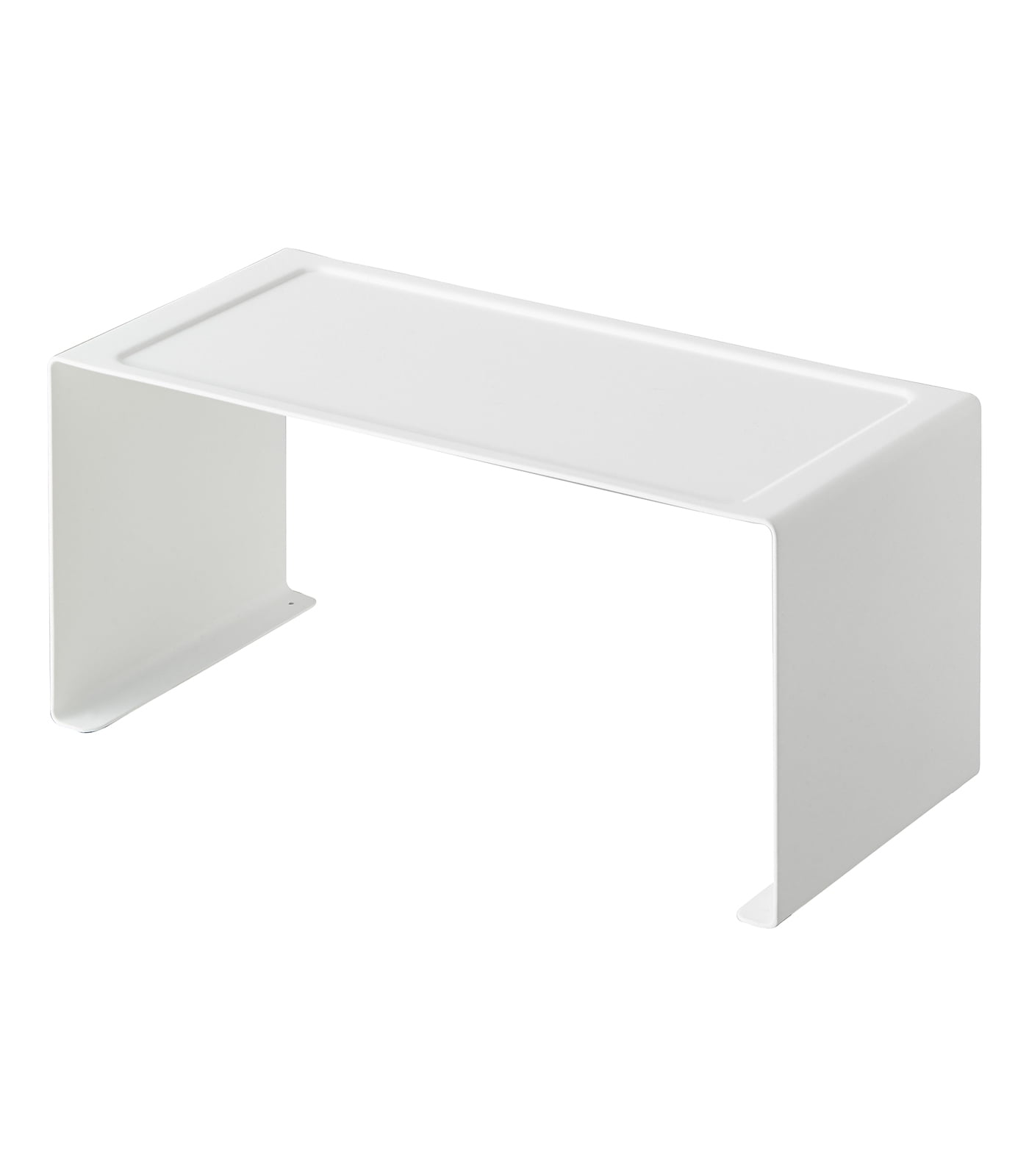 Elegant White Steel Stackable Kitchen Organizer Rack, 5.5" x 12"