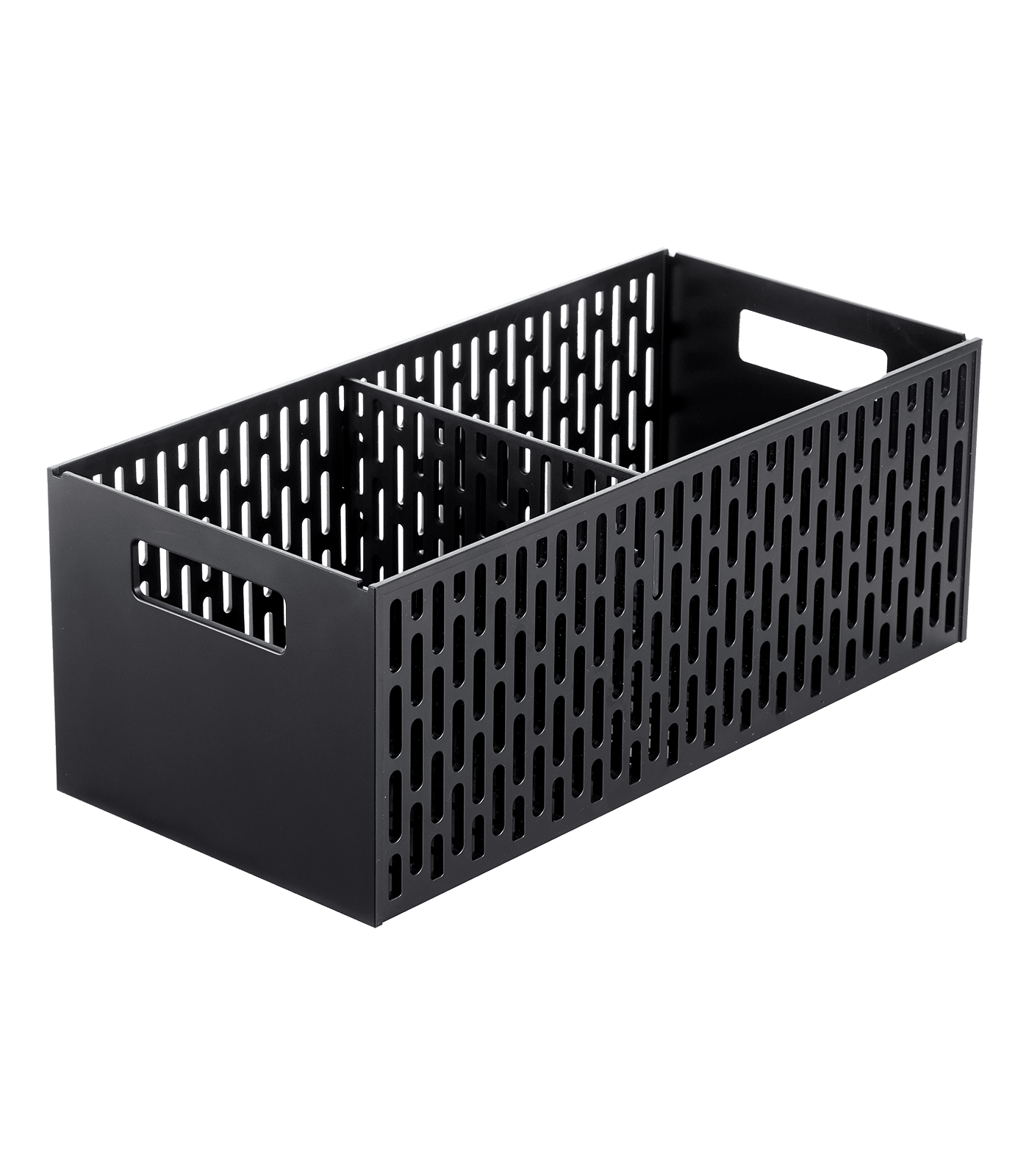 Black Stackable Plastic Vegetable Storage Baskets with Handles