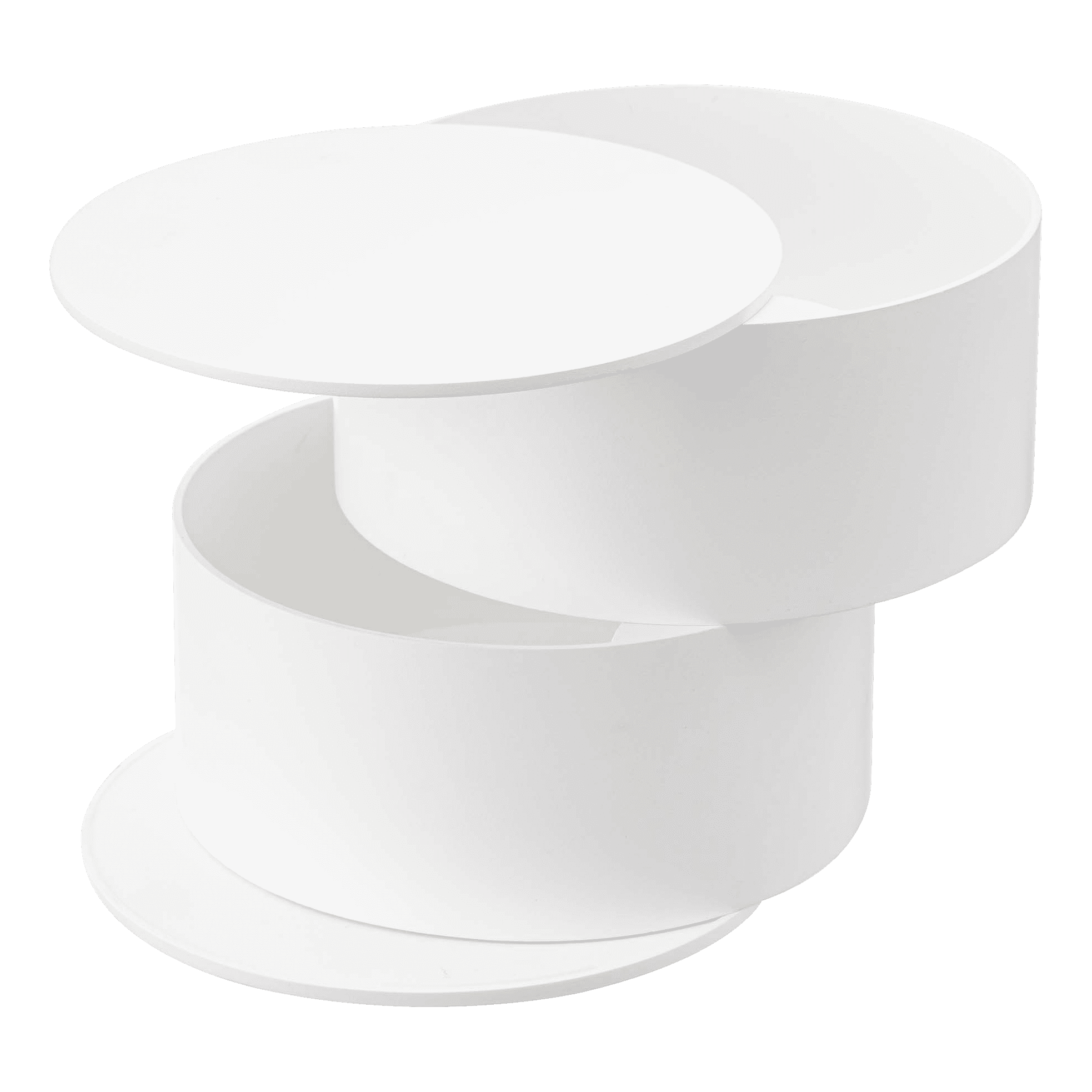 Chic White Two-Tiered Swivel Jewelry Organizer with Deep Compartments