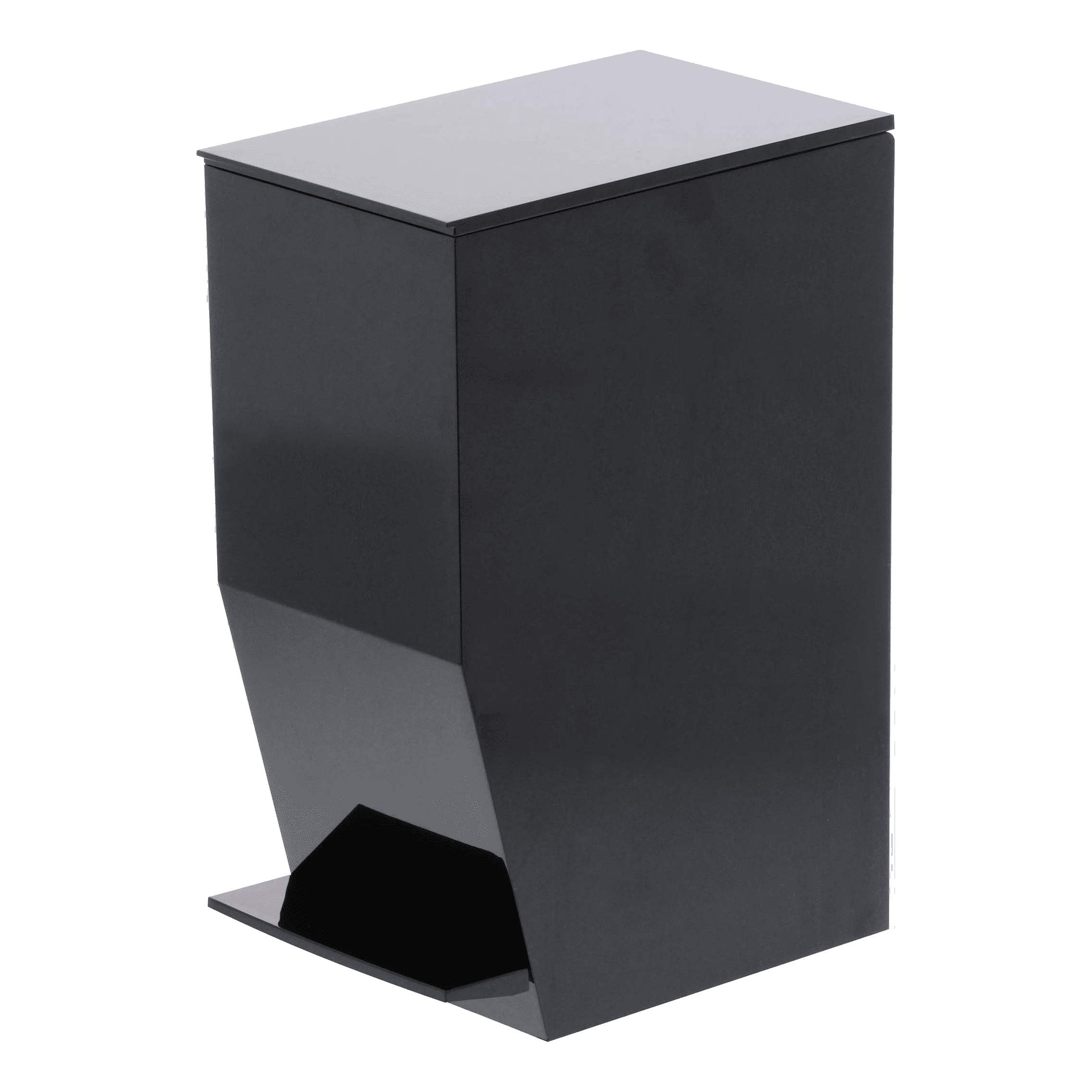 Compact Black Plastic Pedal Trash Can
