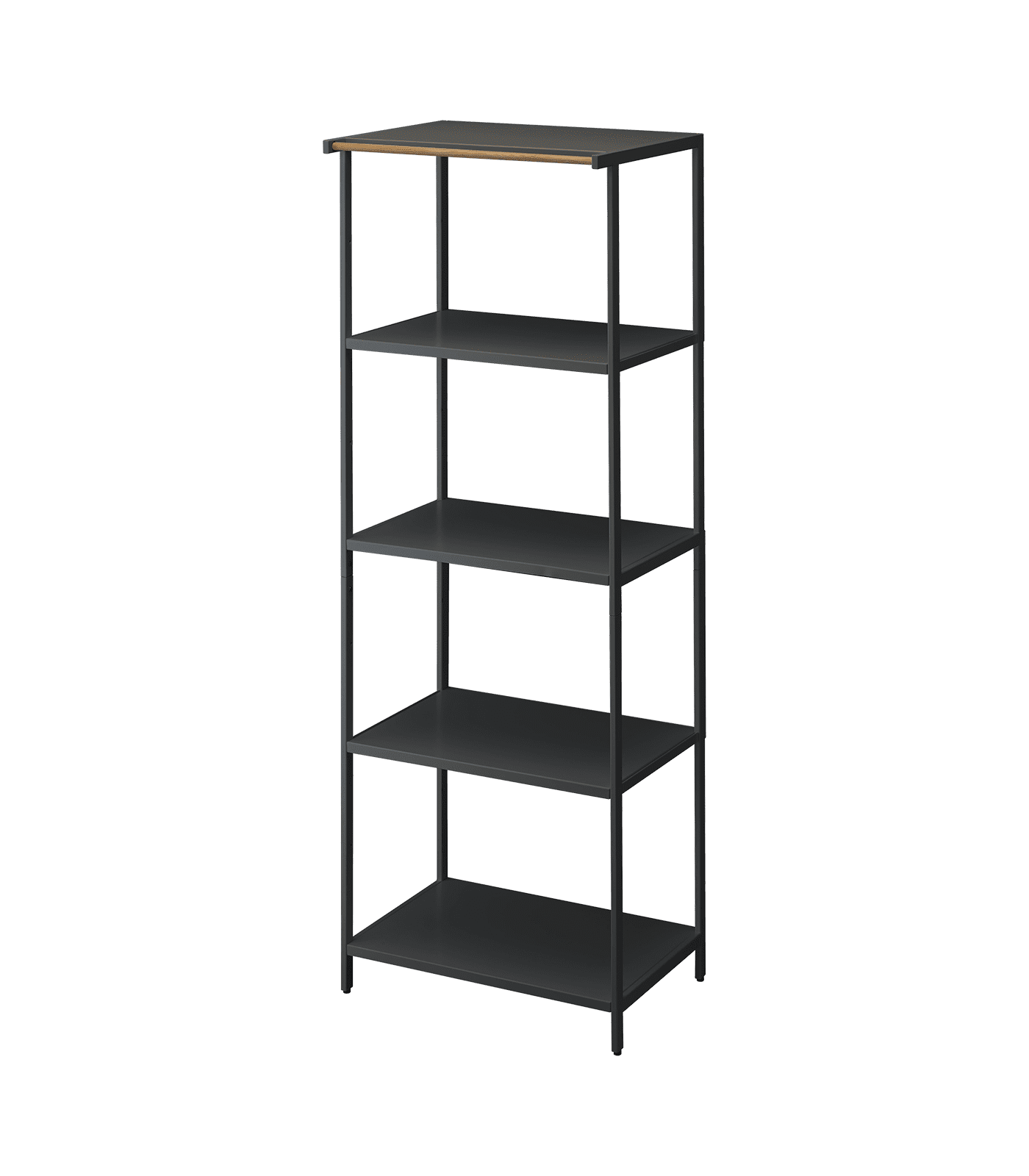 Adjustable Black Steel 67-Inch 5-Tier Storage Rack