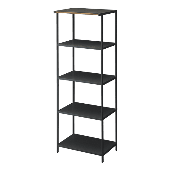 Yamazaki Home Storage Rack - Three Sizes, Black, Steel, 67-Inch, Supports 64.9 pounds, Adjustable