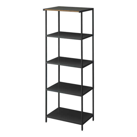 Yamazaki Home Storage Rack - Three Sizes, Black, Steel, 67-Inch, Supports 64.9 pounds, Adjustable