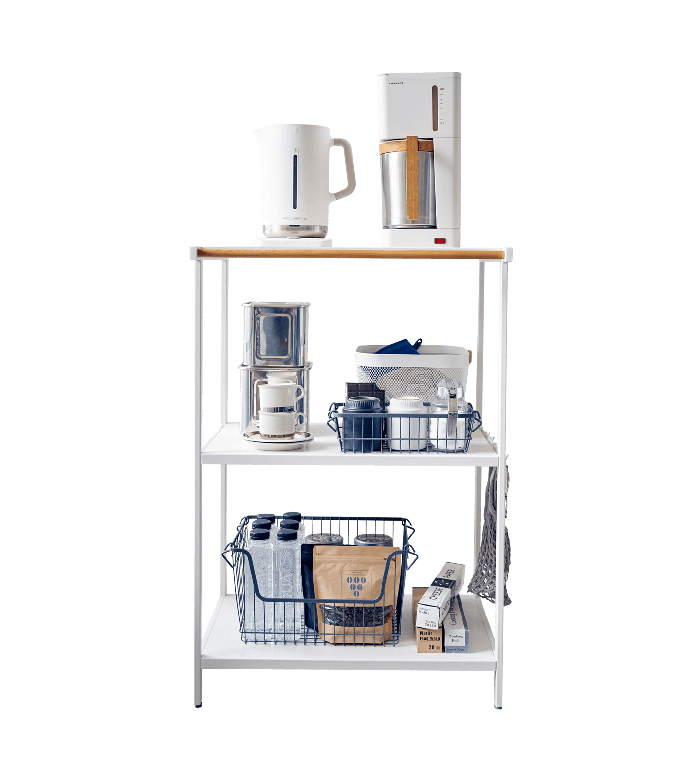 Yamazaki Home Storage Rack - Three Sizes, White, Steel, 35-Inch ...