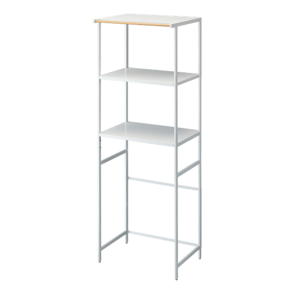 Yamazaki Home Storage Rack - Three Sizes, White, Steel, 67-Inch (Fridge), Supports 64.9 pounds, Adjustable