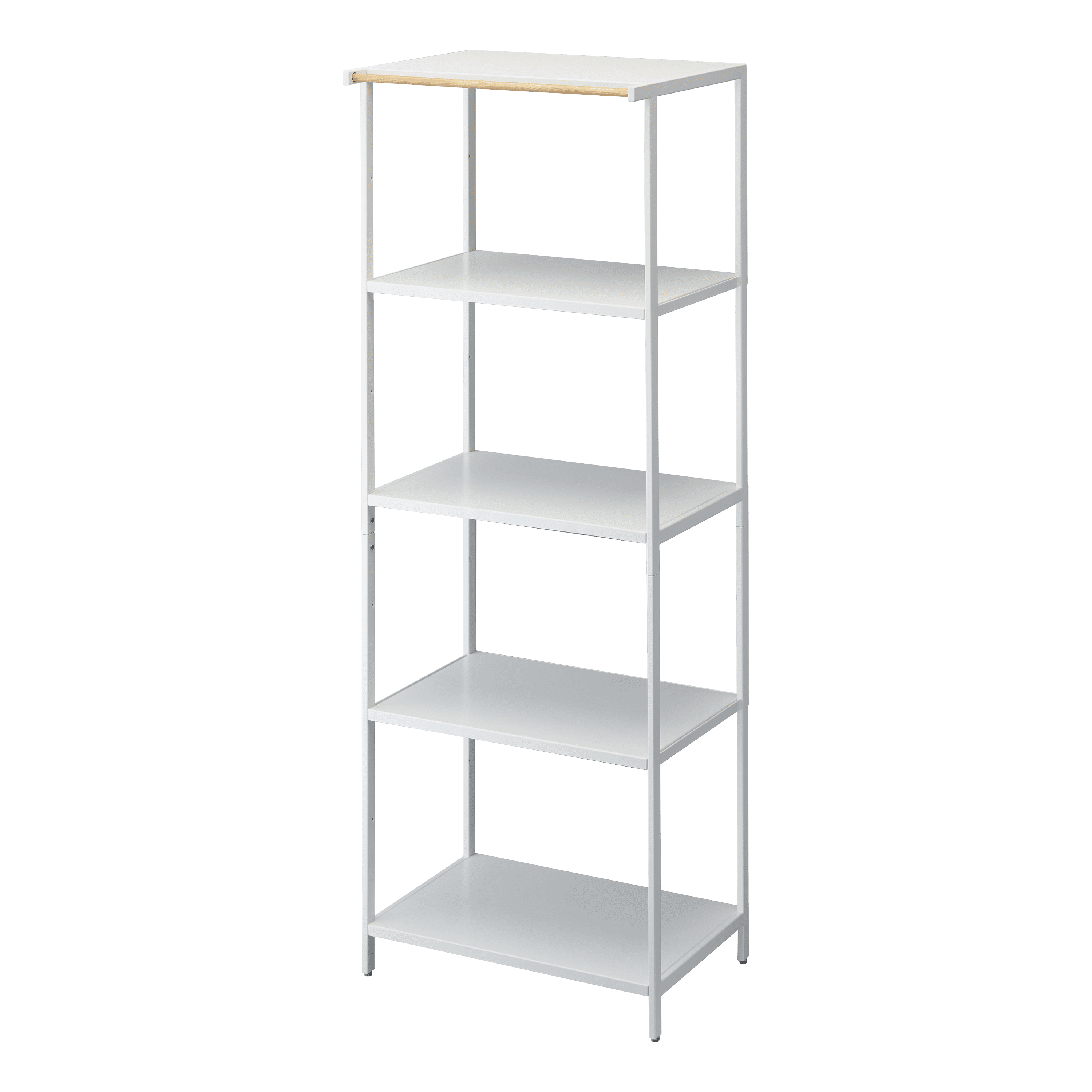 White Steel 67-Inch Adjustable 5-Tier Storage Rack