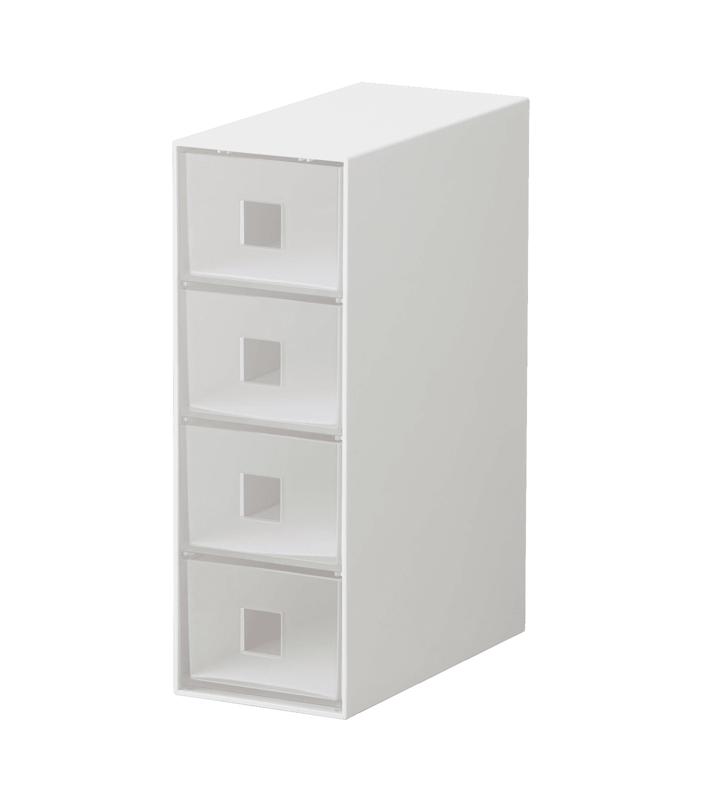 Yamazaki Home Storage Tower with Drawers, White, ABS Plastic, No