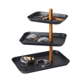 thumbnail image 1 of Yamazaki Home Three-Tier Accessory Tray, Walnut, Steel, 1 of 7
