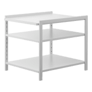 Yamazaki Home Three-Tier Cabinet Storage Rack, White, Steel, Adjustable Tiers