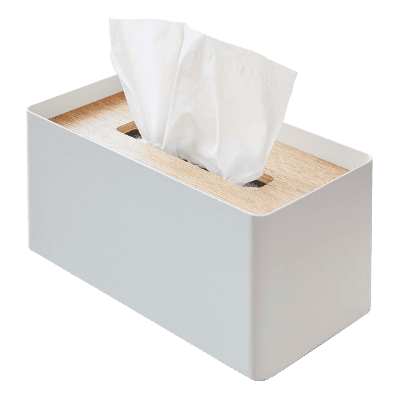 Yamazaki Home Tissue Box Cover - Rectangle, Ash, Steel, Lid, No Assembly