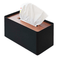 thumbnail image 1 of Yamazaki Home Tissue Box Cover - Rectangle, Walnut, Steel, Lid, No Assembly, 1 of 7
