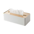 thumbnail image 1 of Yamazaki Home Tissue Case, Ash, Steel + Wood, Short, No Assembly, 1 of 4