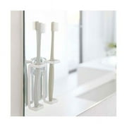 Yamazaki Home Toothbrush Holder, White, Steel, Supports 0.55 pounds, Water Resistant, No Assembly