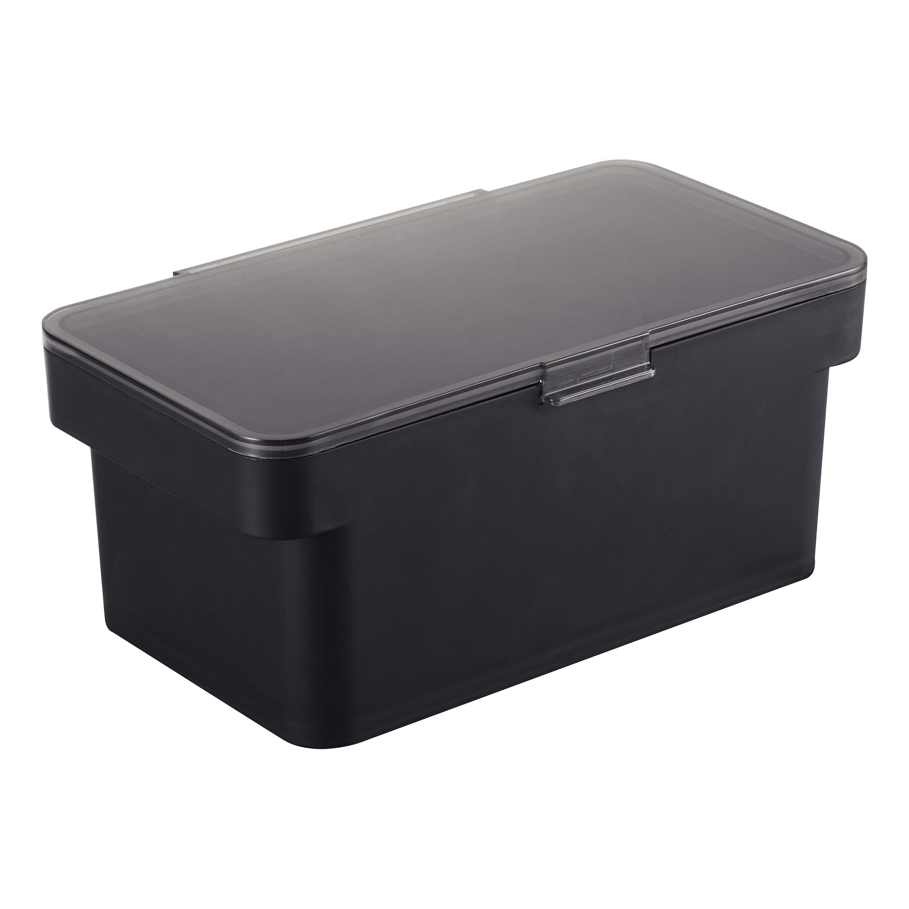 Black Airtight Plastic Pet Food Storage Container, 0.8 Gallon