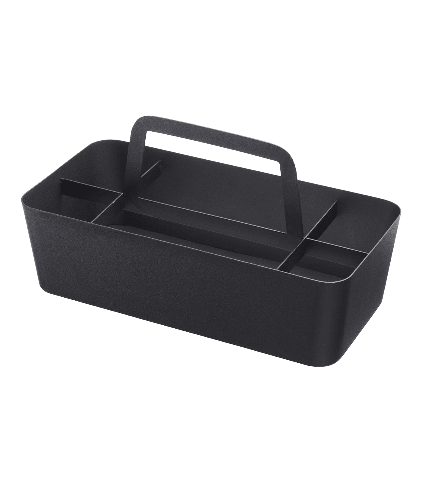 Yamazaki Tower Large Black Steel Storage Caddy with Handle