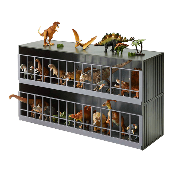 Yamazaki Home Toy Display Case, Black, ABS Plastic, Stackable, No Assembly