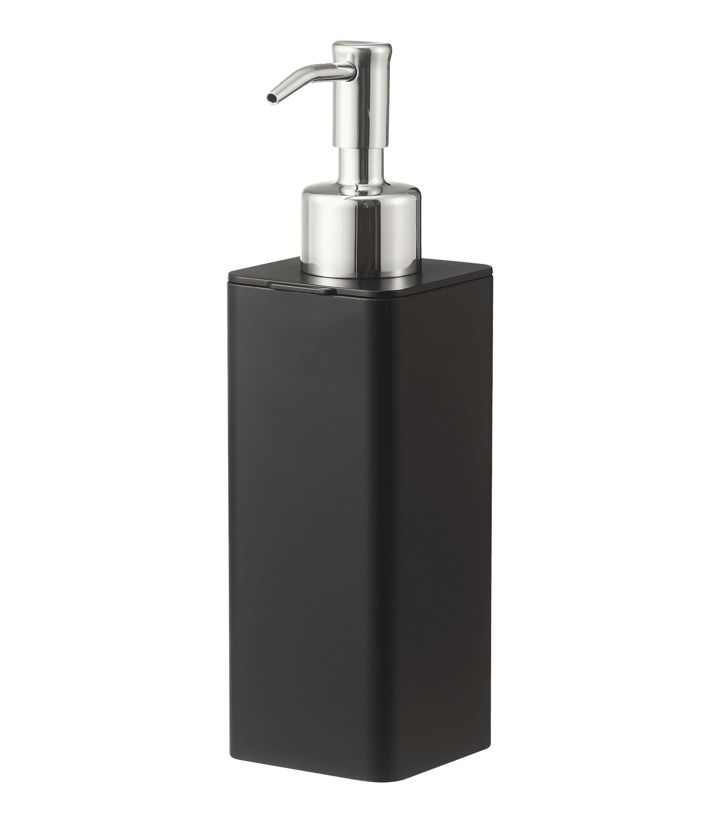 Black Adhesive Wall-Mounted Soap Dispenser with Stainless Steel Pump