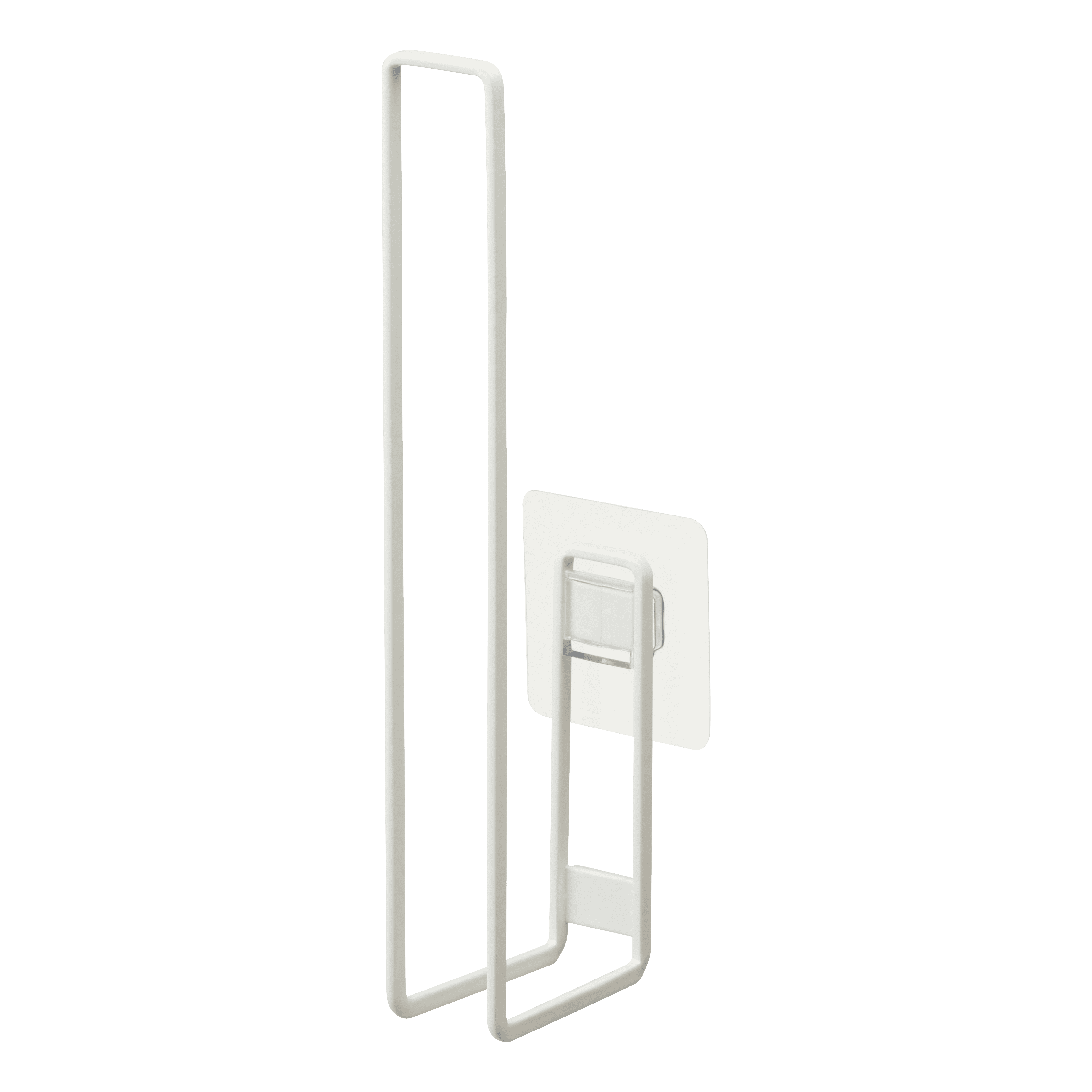 White Steel Traceless Adhesive Toilet Paper Holder