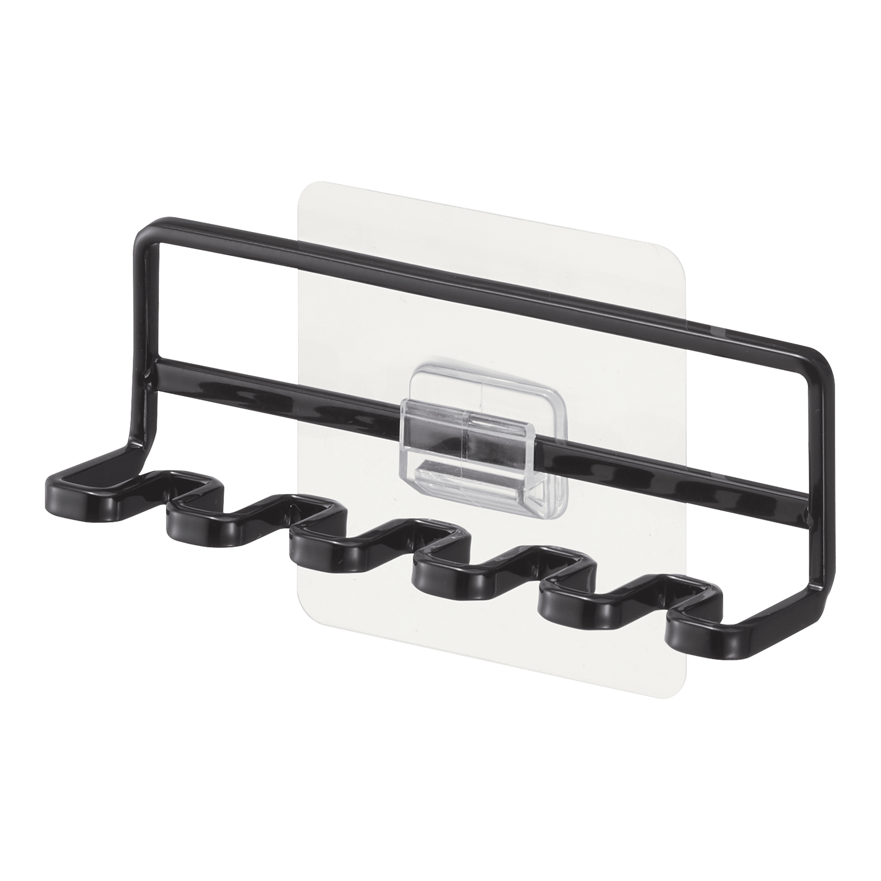 Black Steel Traceless Adhesive Toothbrush Holder