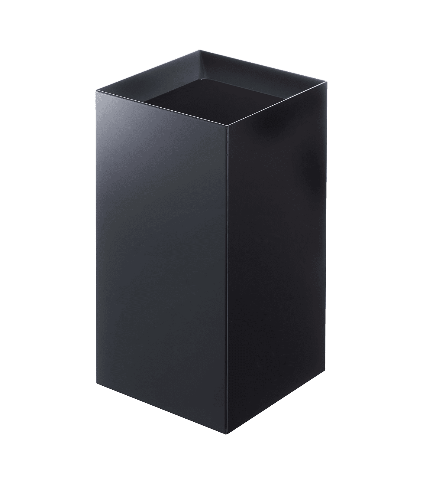Black Minimalist Plastic Square Waste Basket