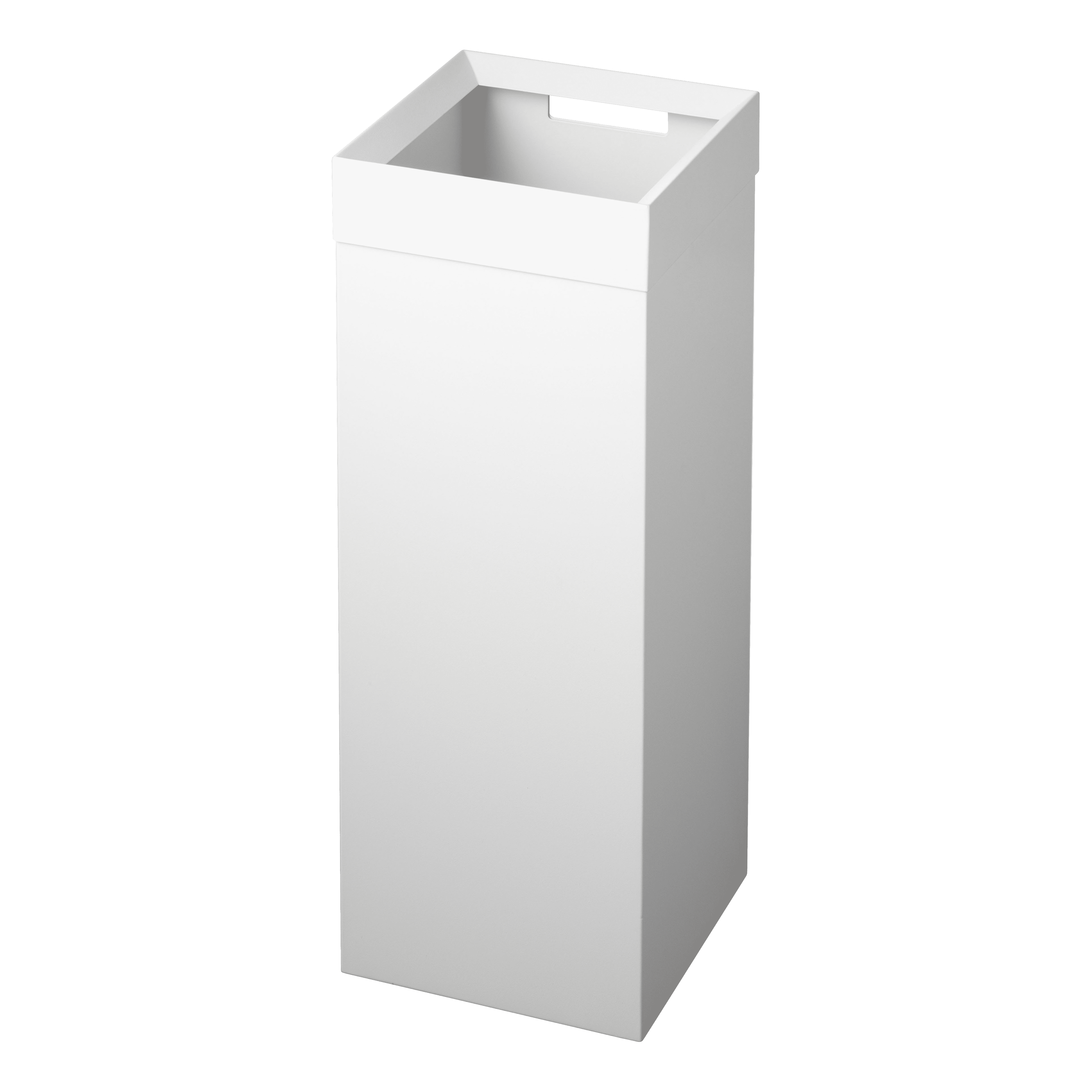 White Stainless Steel Tall Slim Trash Can with Lid