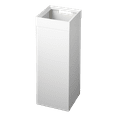thumbnail image 1 of Yamazaki Home Trash Can, White, Steel, 7.25 gallons, 27 liters, Handles, Lid, No Assembly, 1 of 7