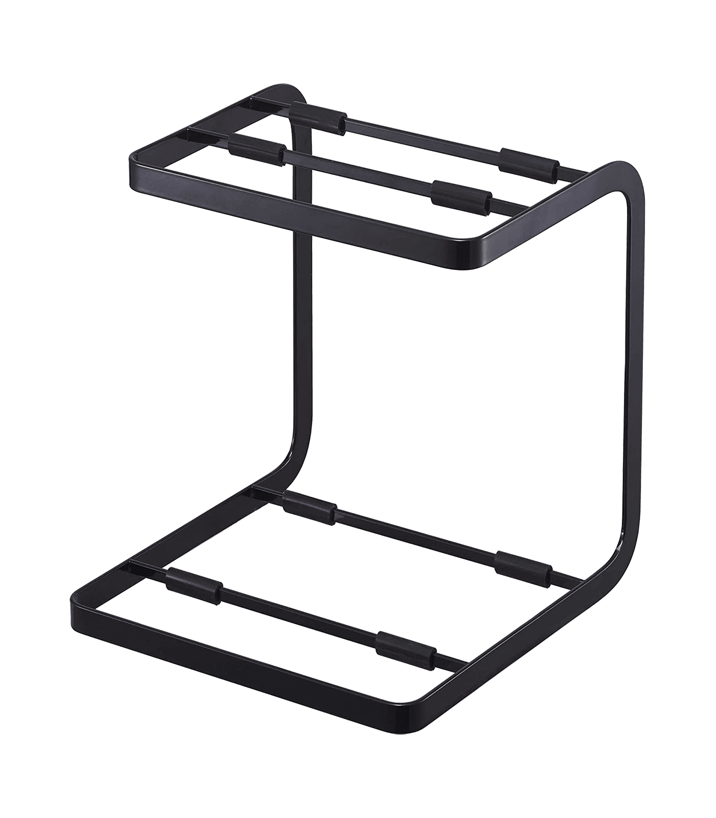 Black Steel Two-Tier Freestanding Pot Organizer
