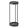 thumbnail image 1 of Yamazaki Home Two-Tier Rolling Plant Stand, Black, Steel, Wheels, 1 of 7