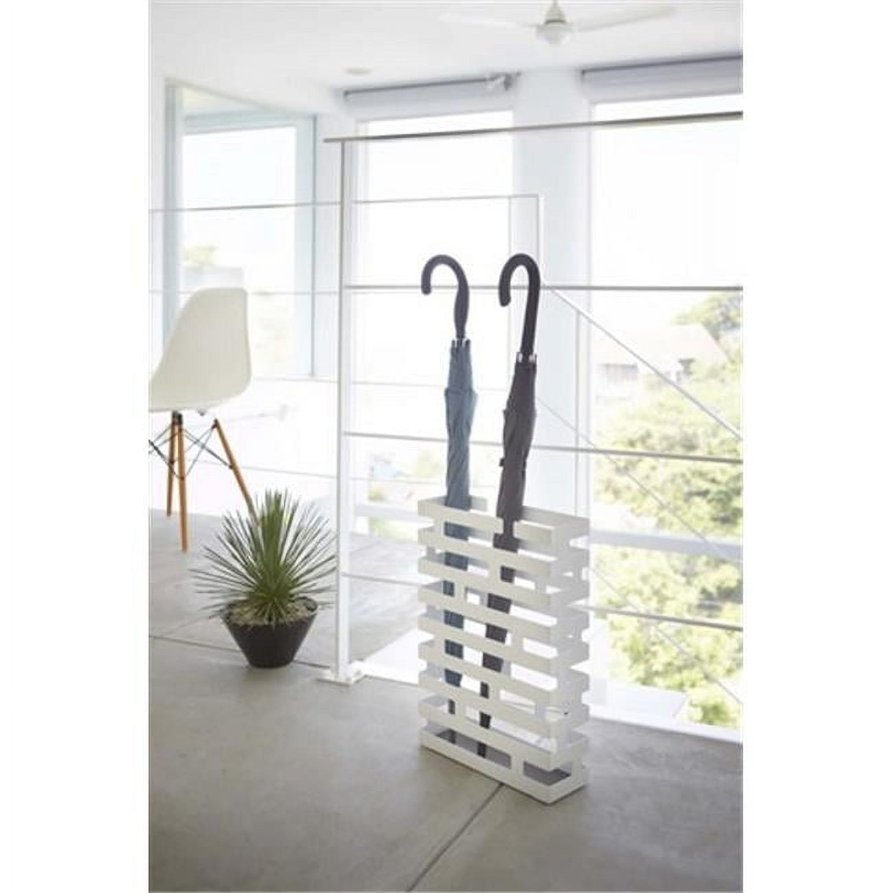 White Steel Minimalist Brick Umbrella Stand