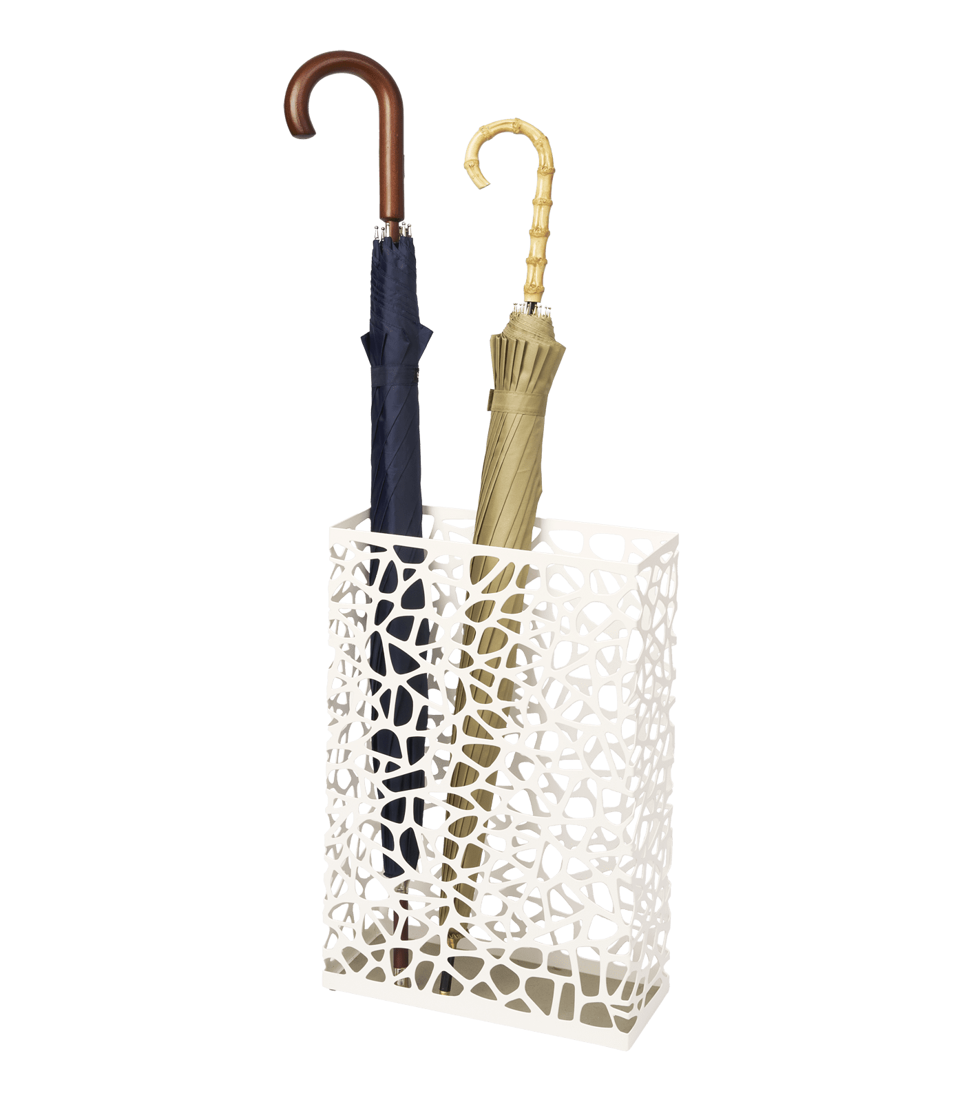 White Steel Bird's Nest Design Umbrella Stand