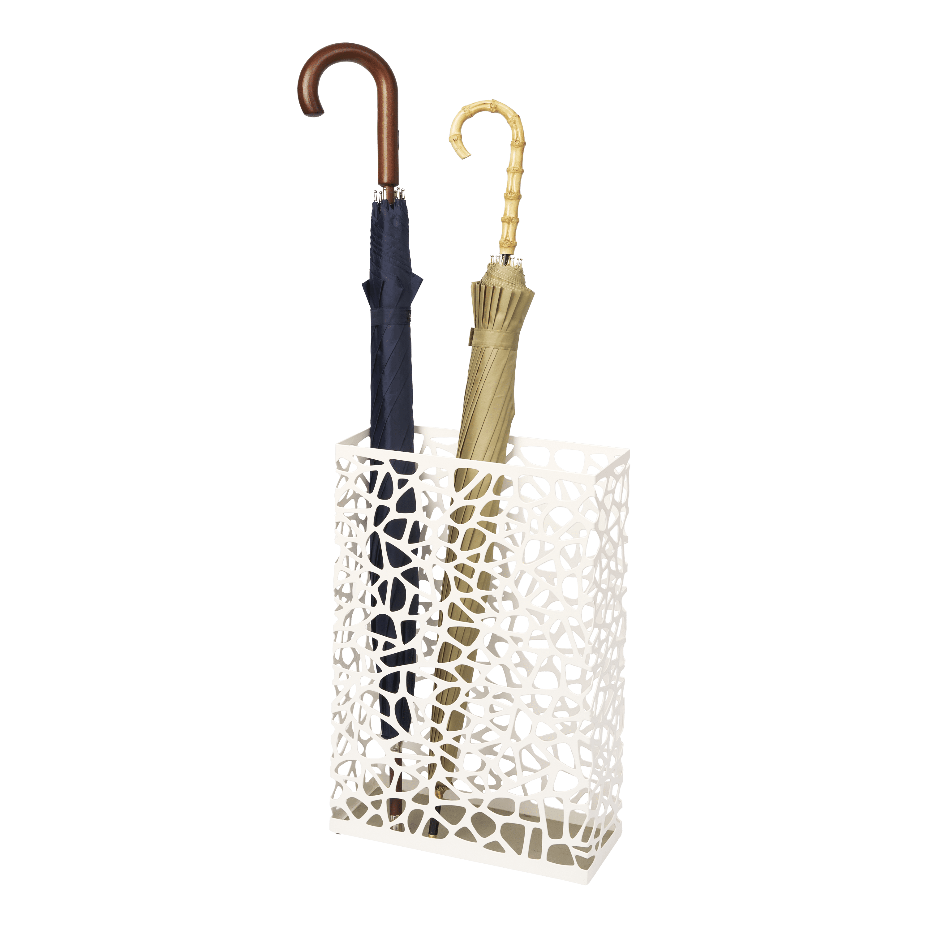 Yamazaki Home Umbrella Stand - Two Styles, White, Steel, Rectangle,  Holds up to 10 umbrellas, No Assembly