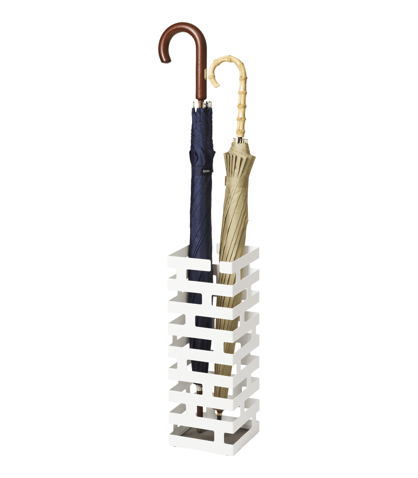 White Steel Brickwork Umbrella Stand for 8 Umbrellas