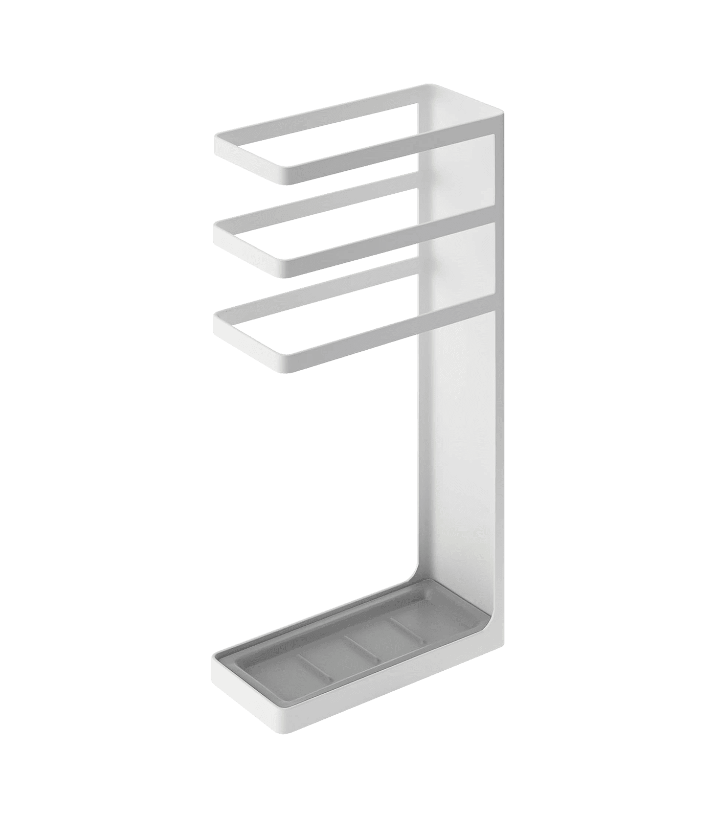 White Steel Freestanding Umbrella Holder for Entryway
