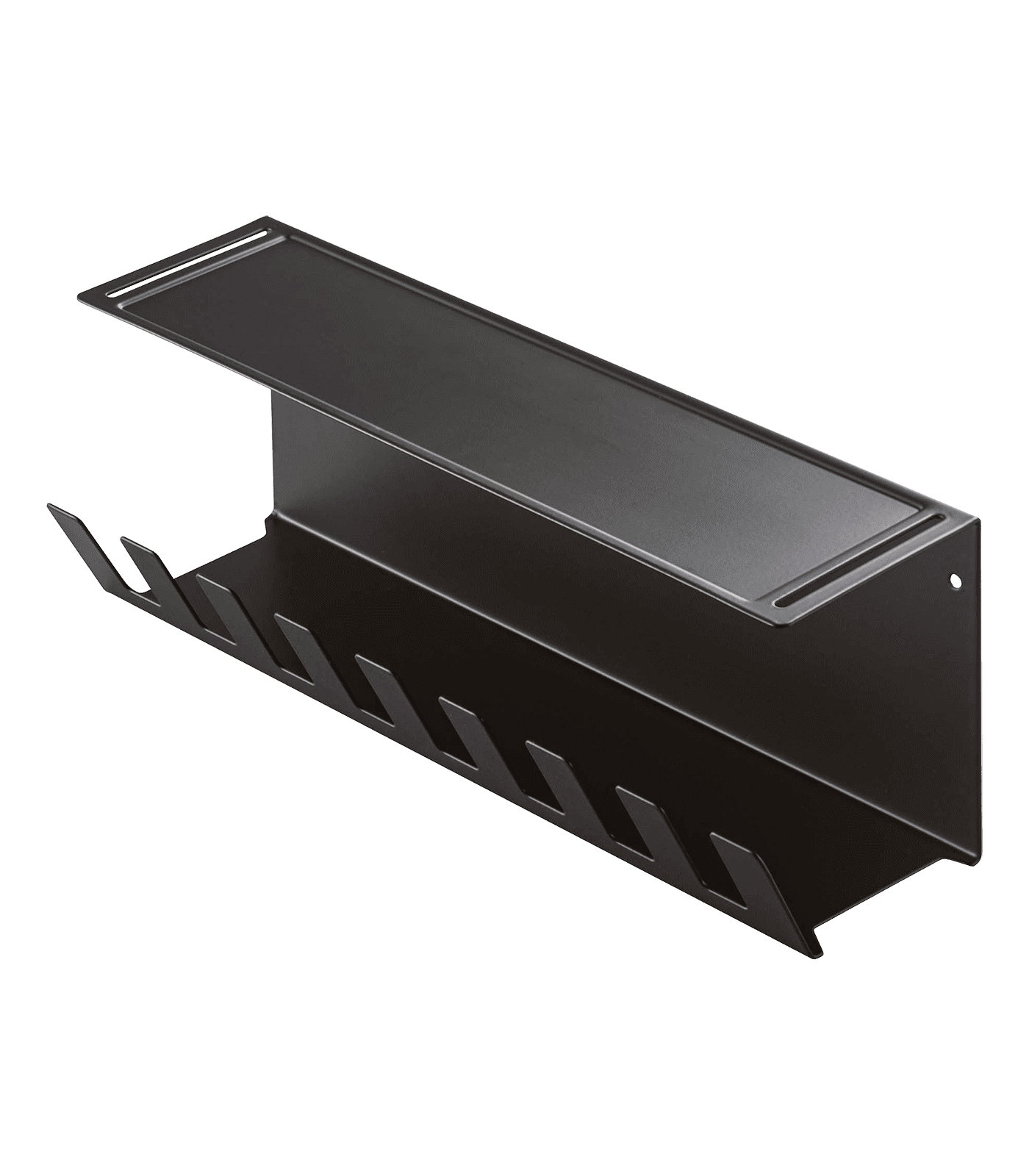 Black Steel Under-Desk Cable Management Organizer