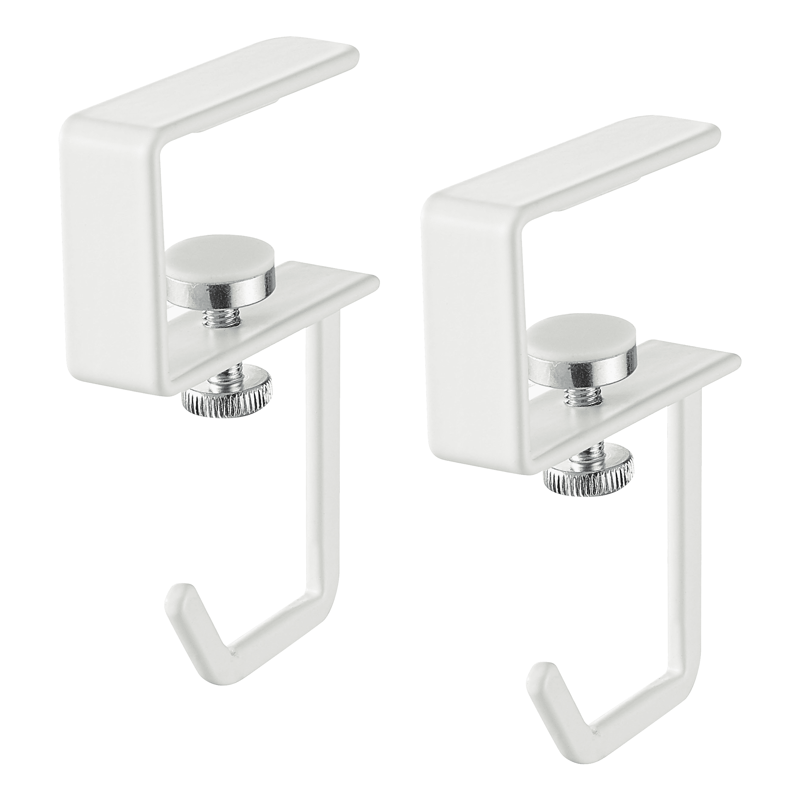 White Steel Under-Shelf Multipurpose Hanging Hooks Set