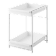 thumbnail image 1 of Yamazaki Home Under-Sink Rack with Pull-Out Shelf, White, Steel, Adjustable Tiers, 1 of 7