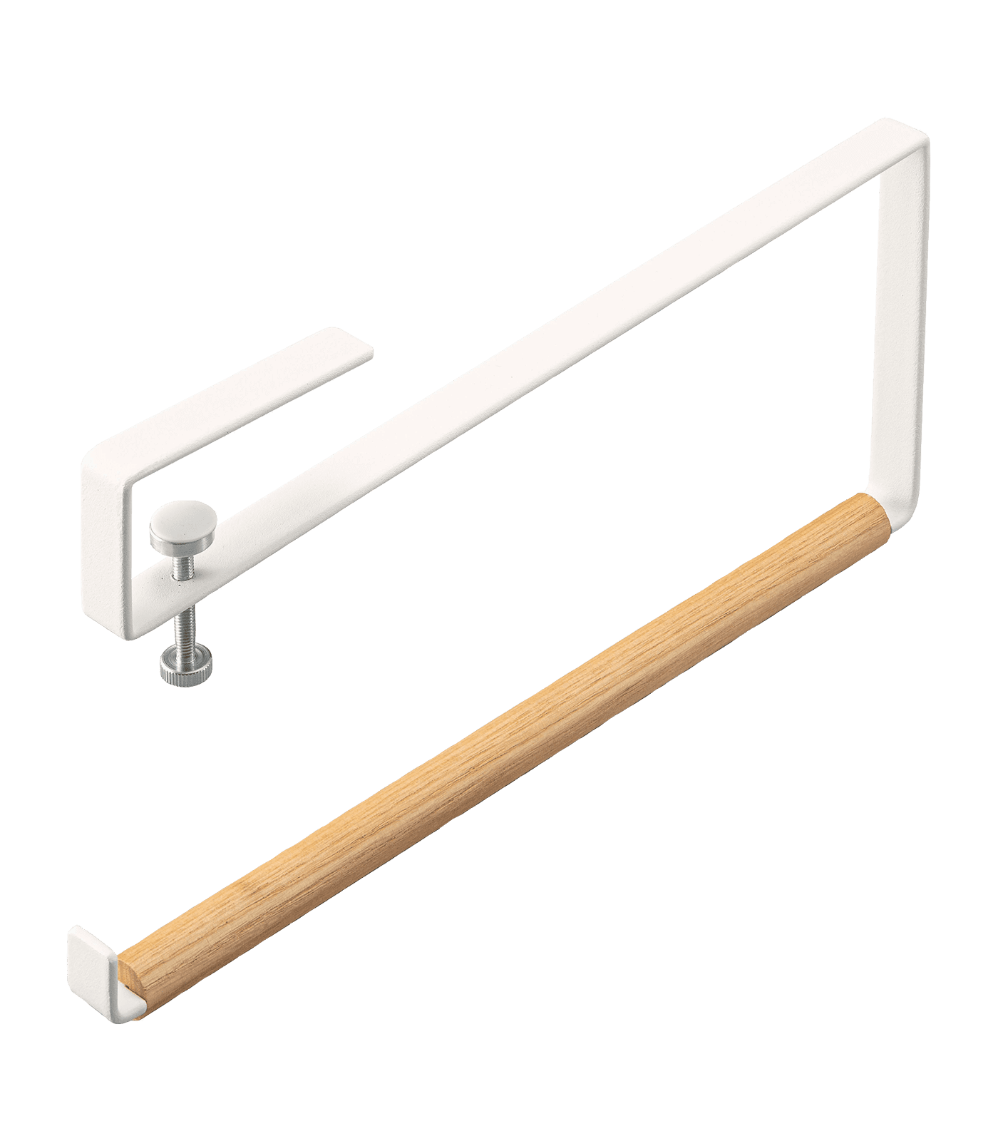 Tosca White and Wood Undershelf Paper Towel Holder