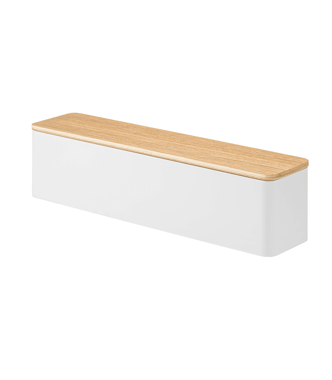 Compact White Plastic Utensil Storage Case