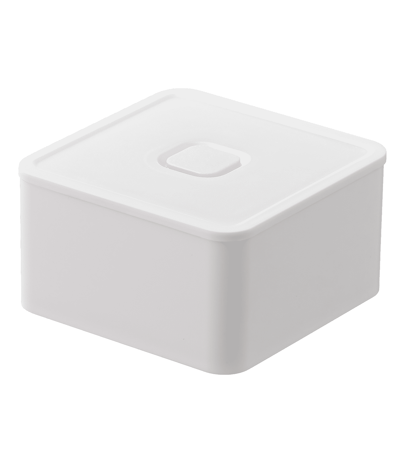 Compact White Silicone-Lined Vacuum-Sealing Food Storage Container
