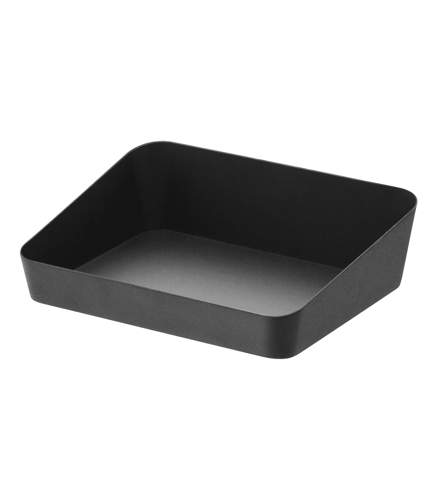 Sloped Steel Space-Saving Large Vanity Tray in Black