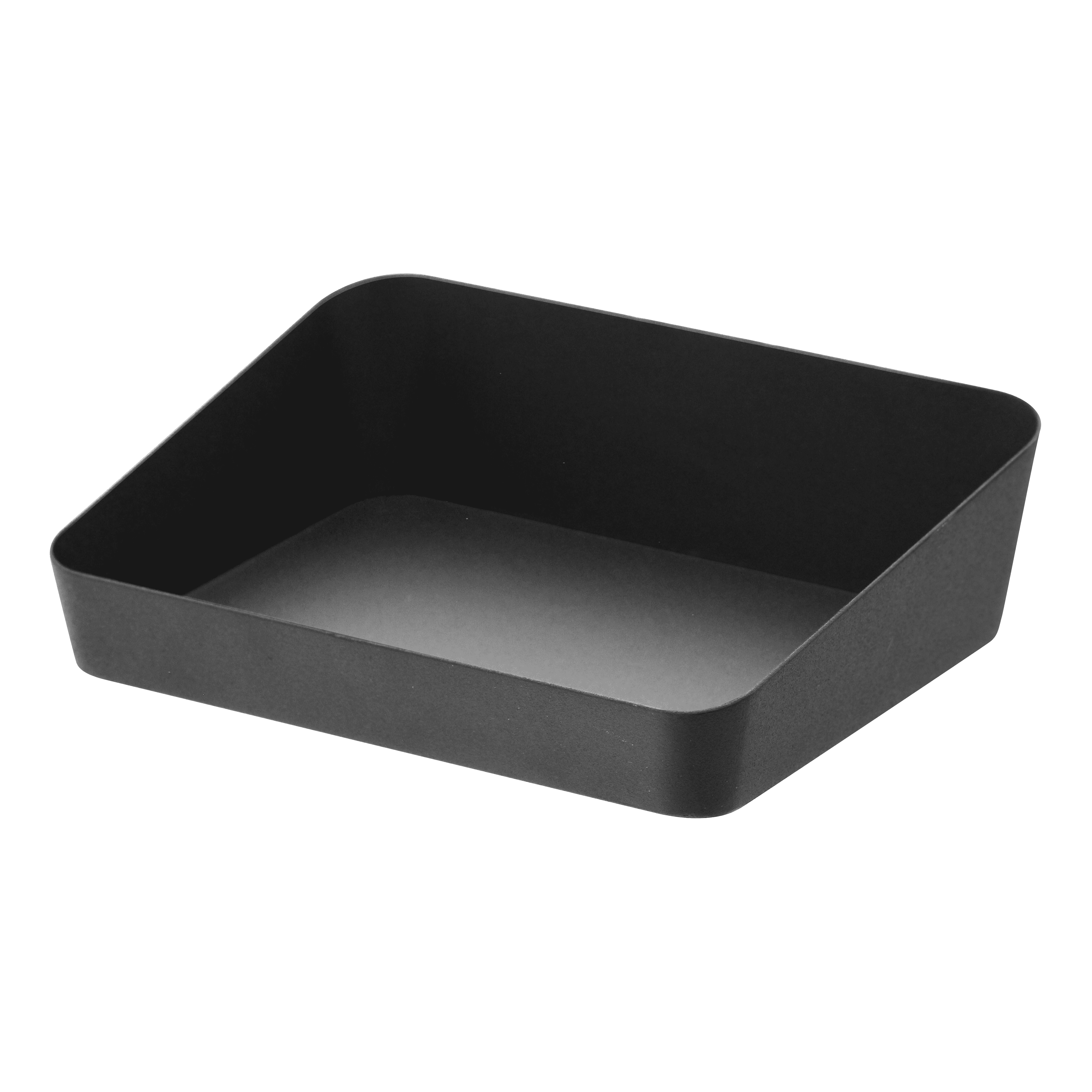 Sloped Steel Space-Saving Large Vanity Tray in Black