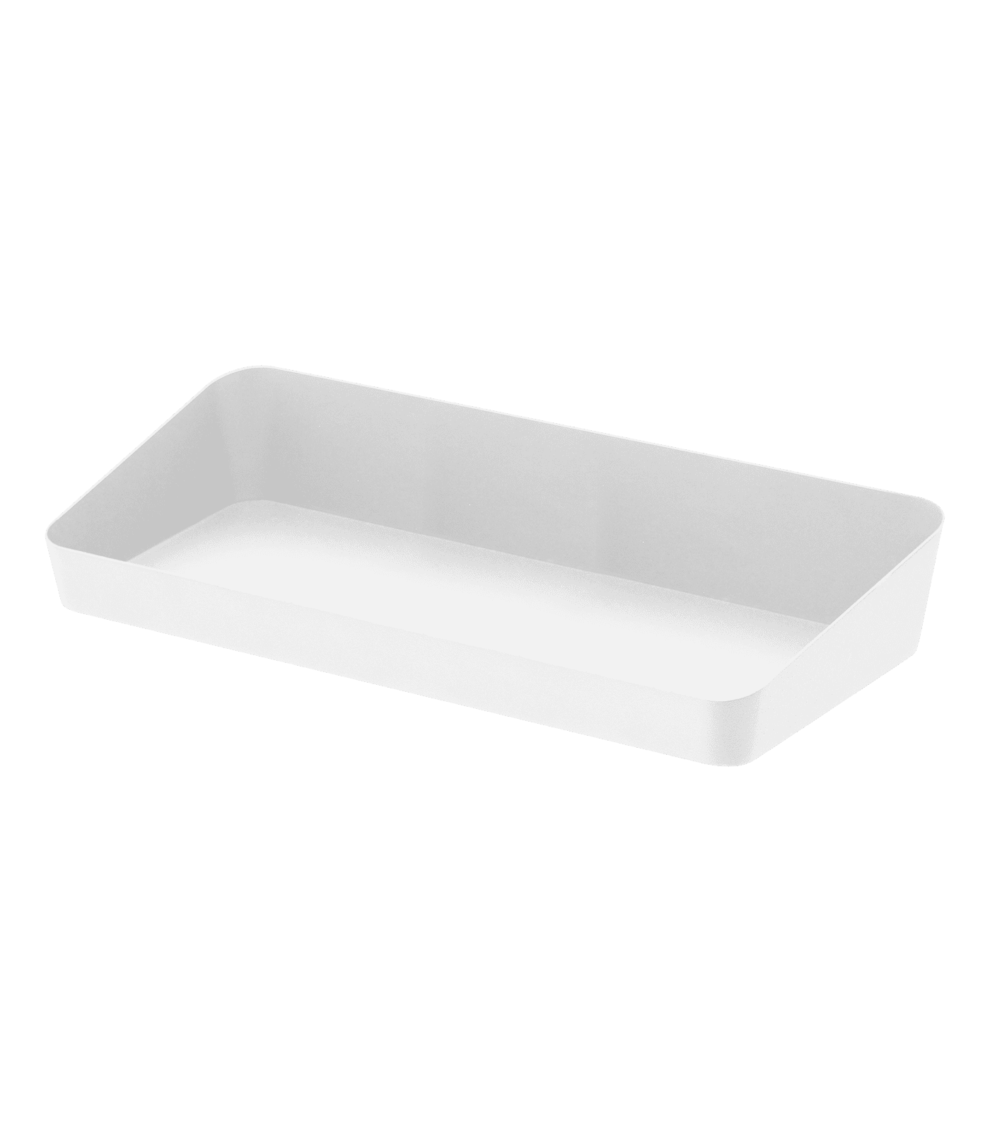 White Powder Coated Steel Large Vanity Tray
