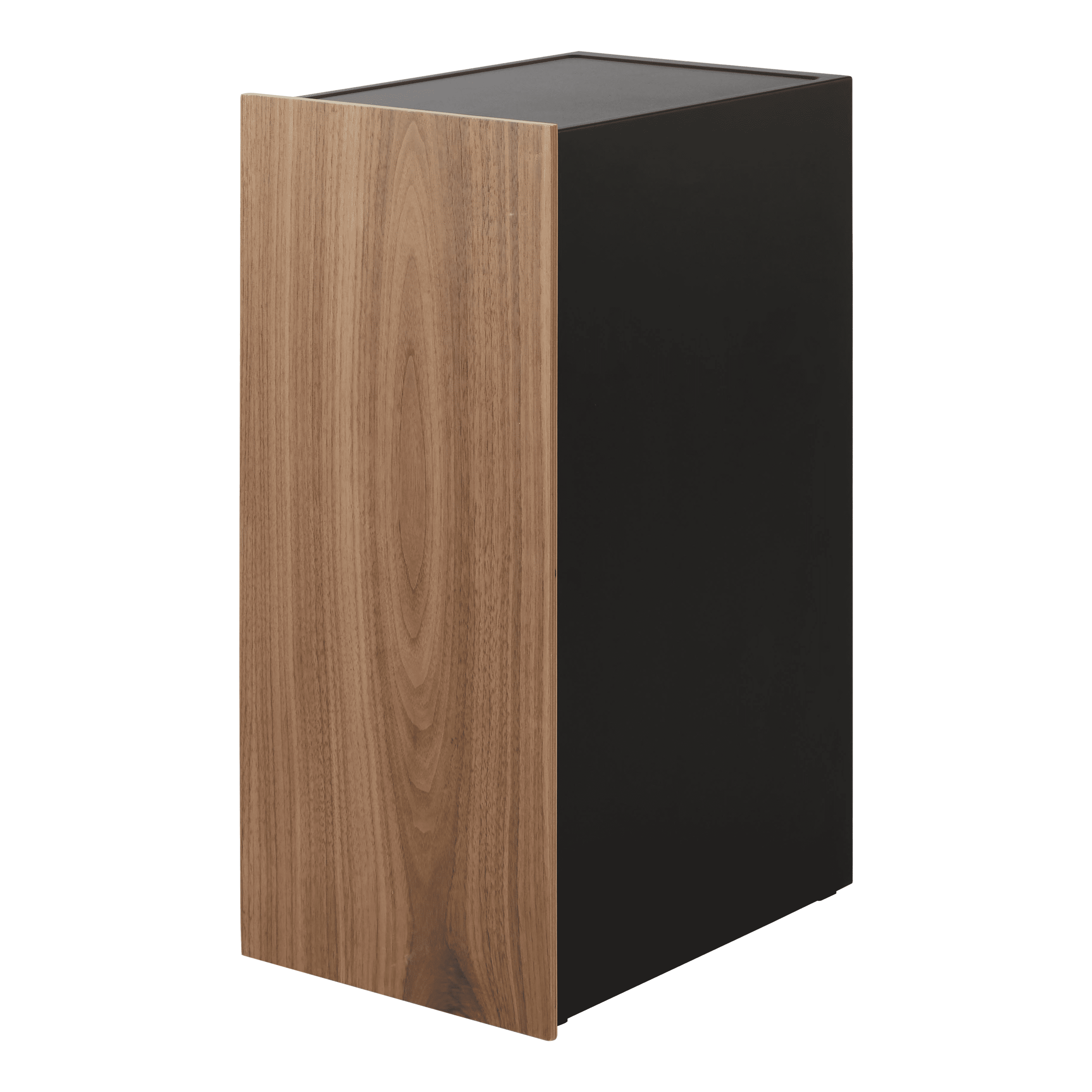 Black and Walnut Steel Video Game Storage Cabinet
