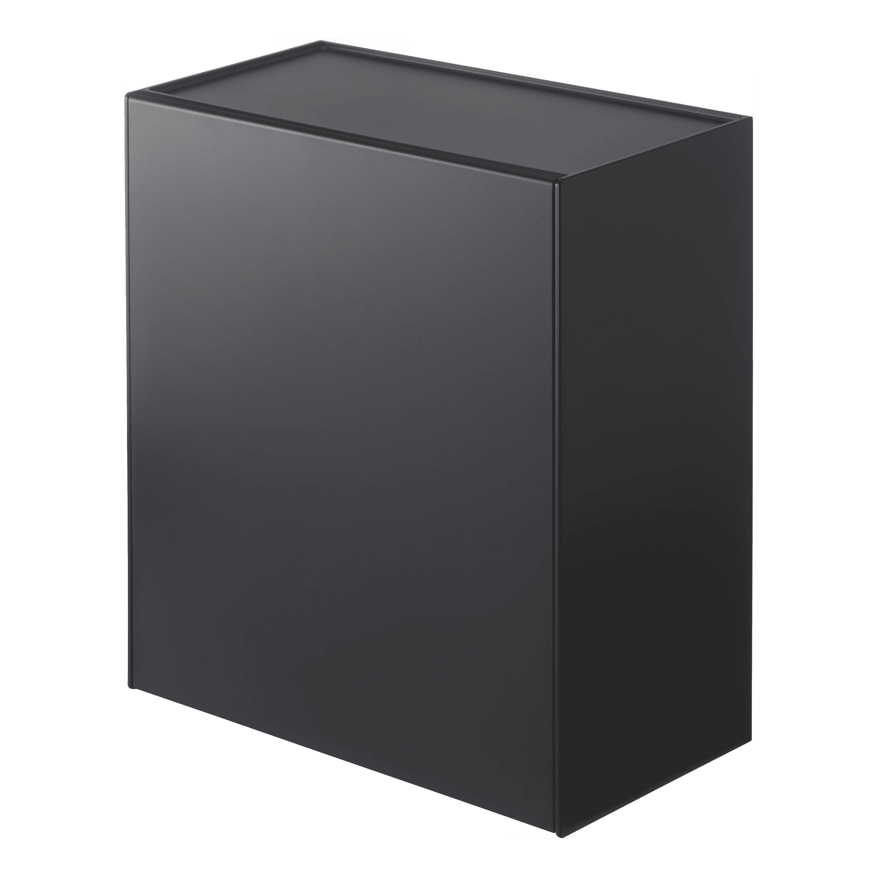 Yamazaki Home Wall-Mounted Storage or Trash Bin, Black, ABS Plastic, 4L, Supports 5.5 pounds, No Assembly