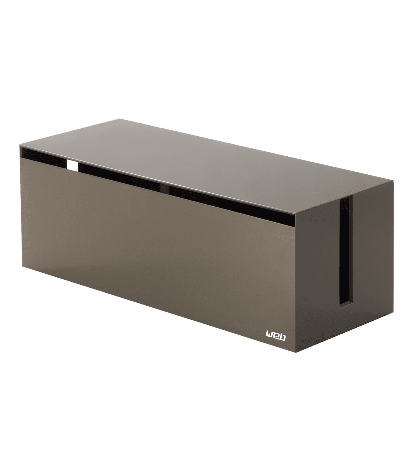 Gray Plastic Lidded Cable Management Box