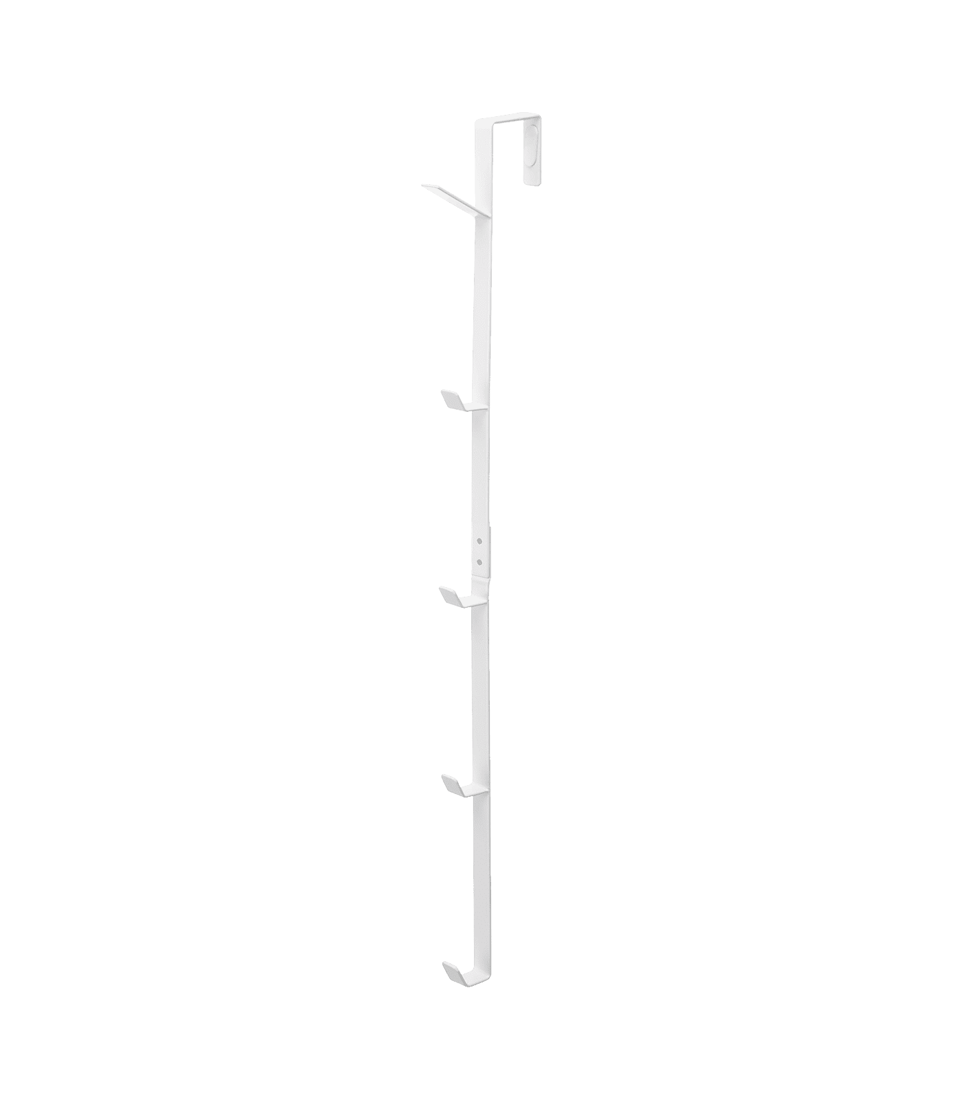 White Slim Over-the-Door Rack with Multiple Hooks